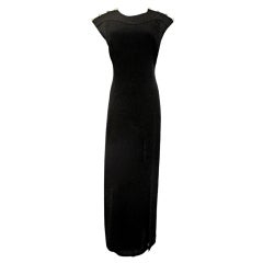 Vintage FRANK USHER Amazing Back Black Dress