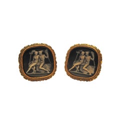 Neoclassical Cameo "Lovers" Cuff Links