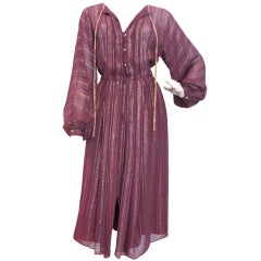 FRANK TIGNINO Purple Gown with Gold Thread