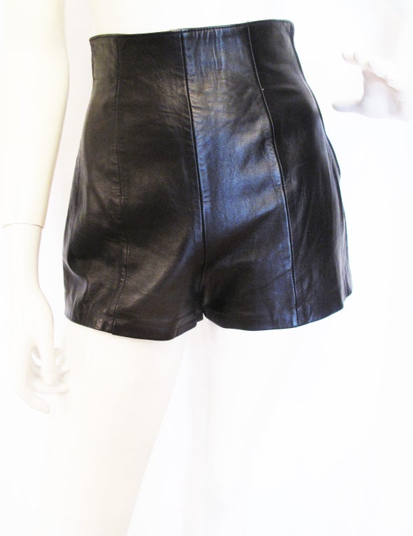 MICHAEL HOBAN NORTH BEACH Leather High Waist Shorts

The Most Perfect Pair of Black High Waisted Leather Shorts!