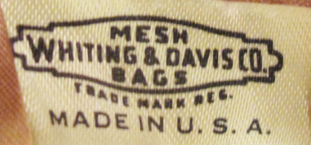 WHITING & DAVIS Brassy Gold Metal Shoulder Bag 2