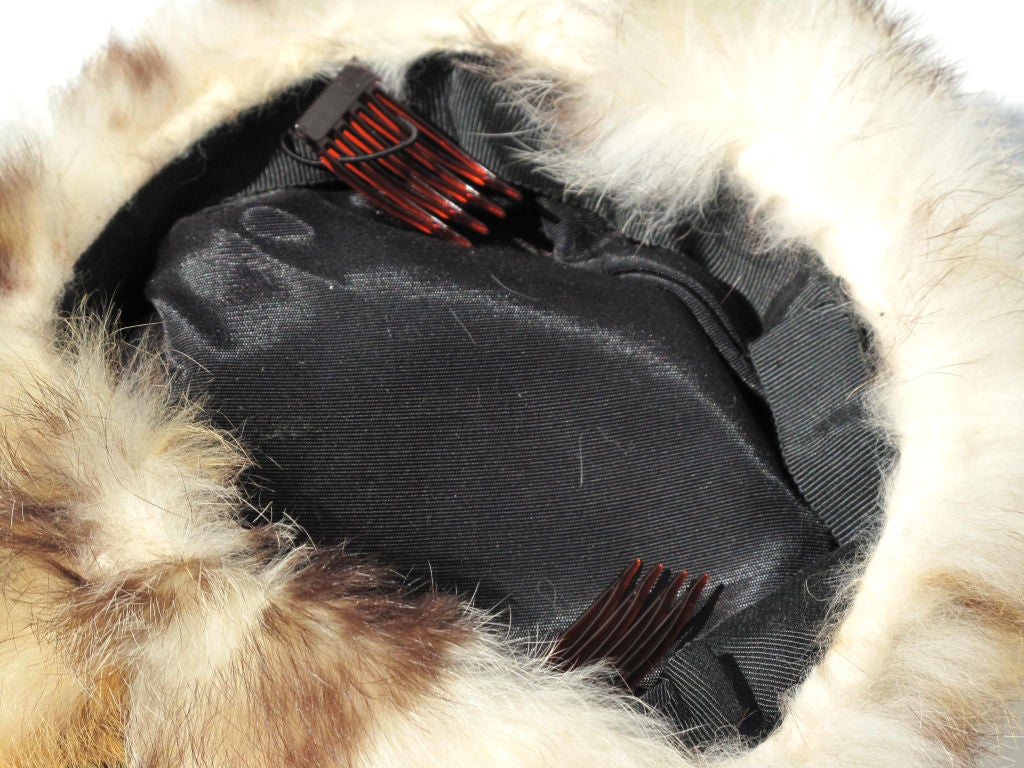 LEOPARD Print RABBIT FUR Hat 2