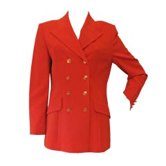 Vintage KL by Karl Lagerfeld Orange Button Double Breasted Jacket