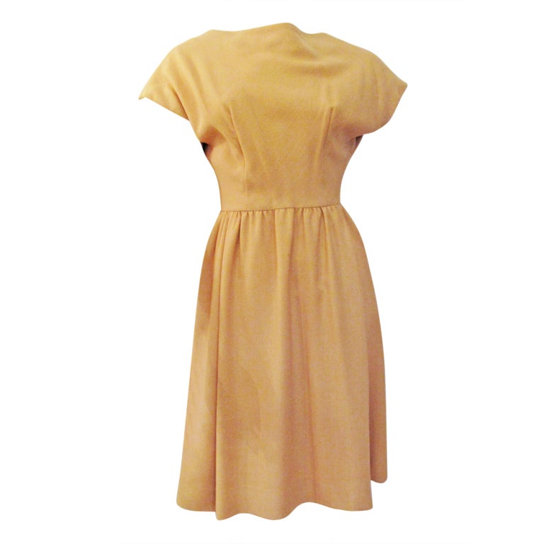 Teal Traina 1960'S Camel Dress