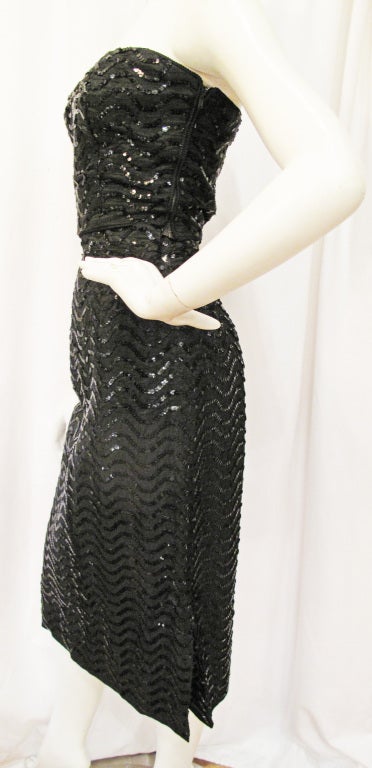 black sequin 2 piece