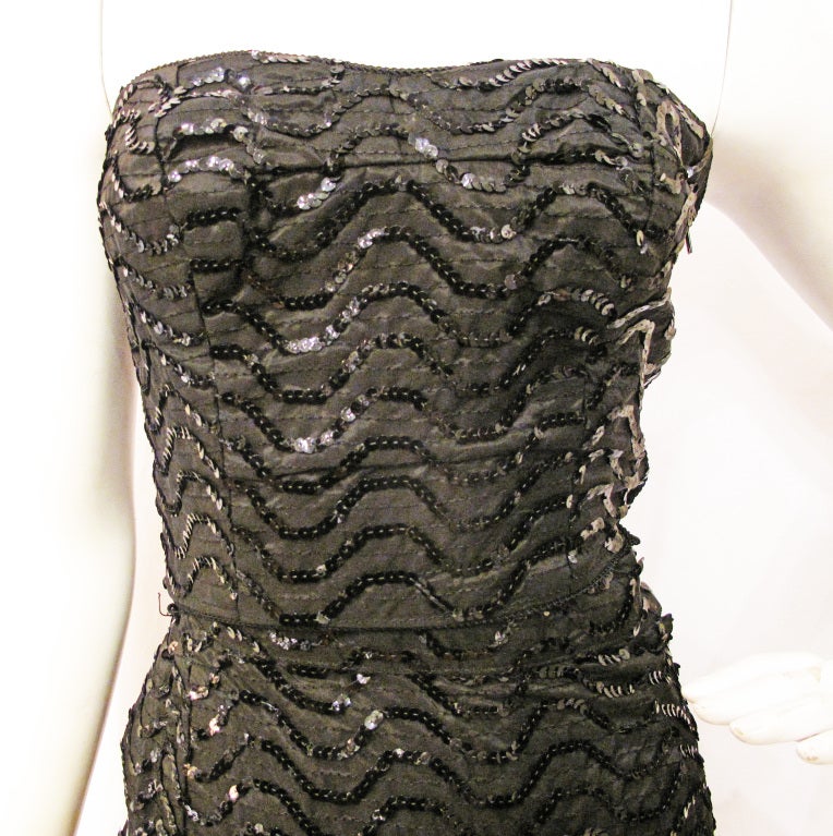 Black Sequin Two Piece Outfit at 1stdibs