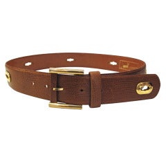 Vintage Mondi Leather w. Gold Key Hole Belt