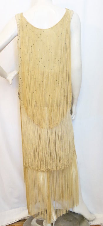 1920s Flapper Fringe Dress with Rhinestones 2