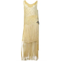 1920s Flapper Fringe Dress with Rhinestones