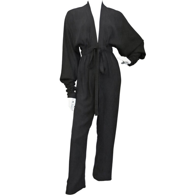 Quorum by Alice Pollock Cut Out Back Jumpsuit 1970s at 1stDibs
