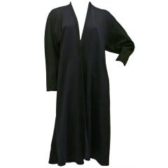 Vintage Black Wool Draped KENZO Coat