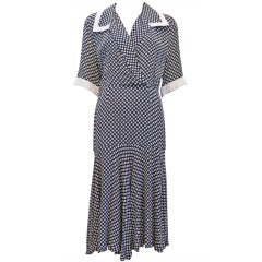 Guy Laroche Daisy Print Drop Waist Dress