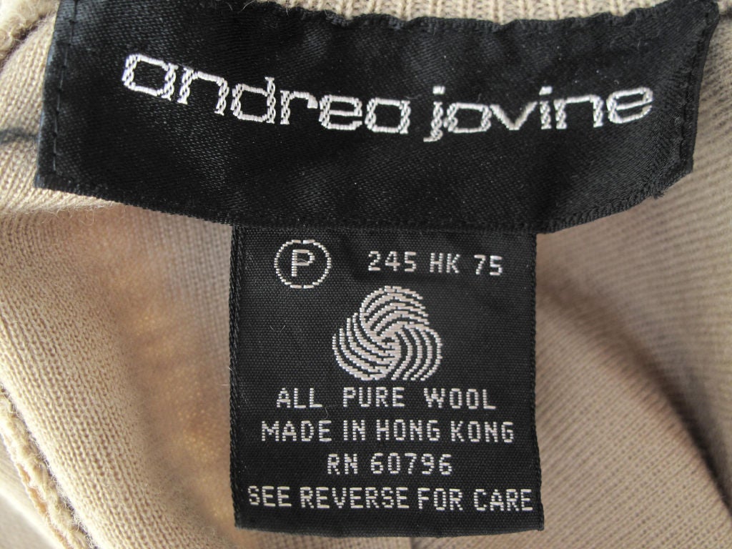 ANDREA JOVINE Mauve Moc Neck Form Fitting Knit Dress 5