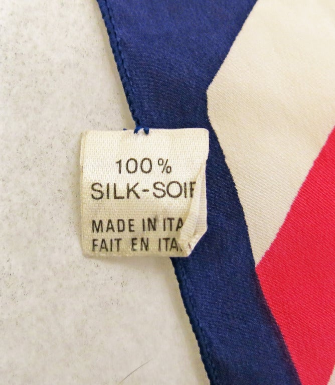 Women's 1980s Emanuel Ungaro 100% Silk Skinny Scarf