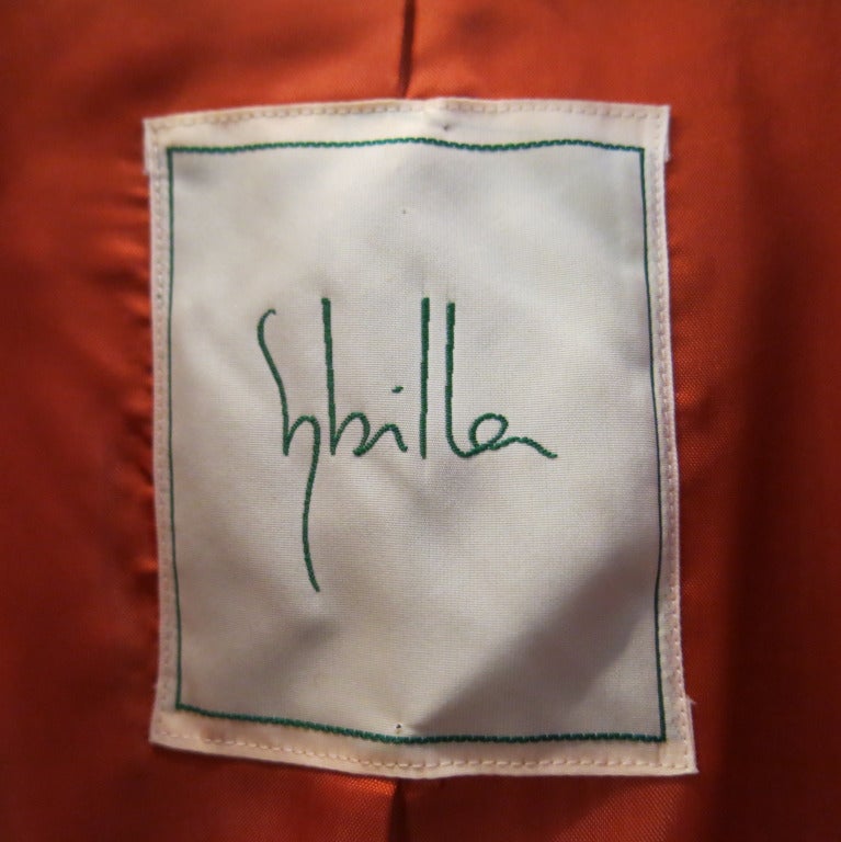 Vintage Sybilla Red/Orange Nubby Wool Coat 1