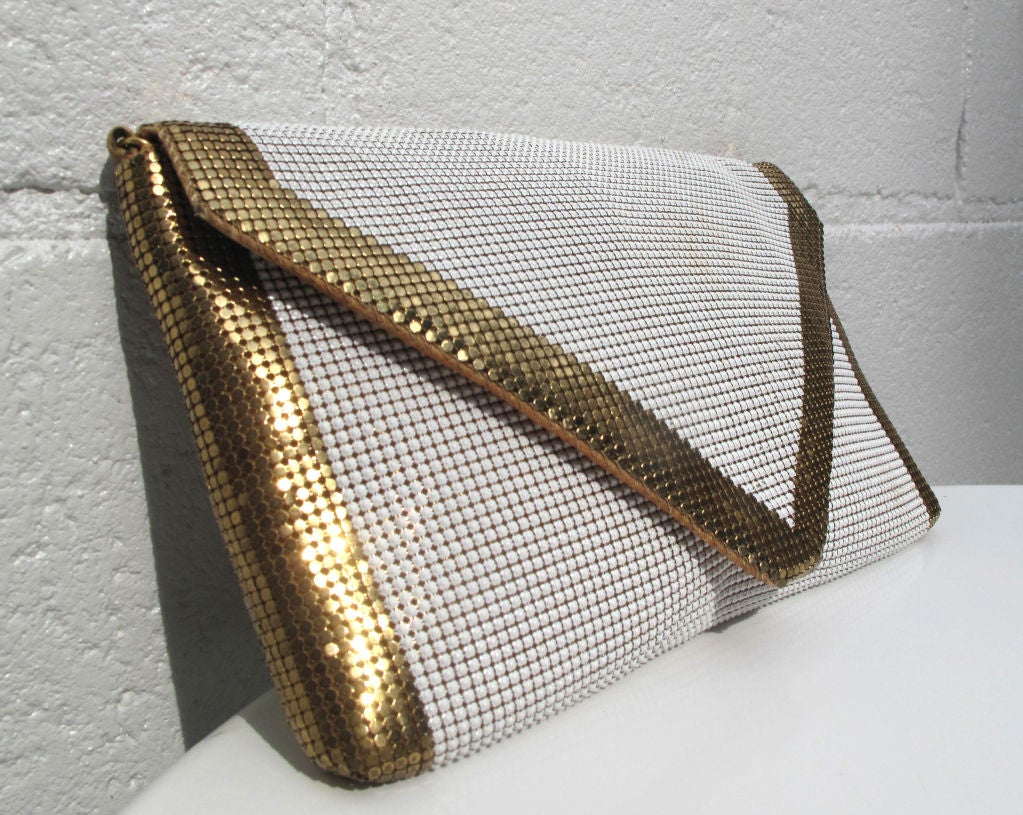 Women's WHITING & DAVIS by LEO NARDUCCI Gold & White Metallic Purse