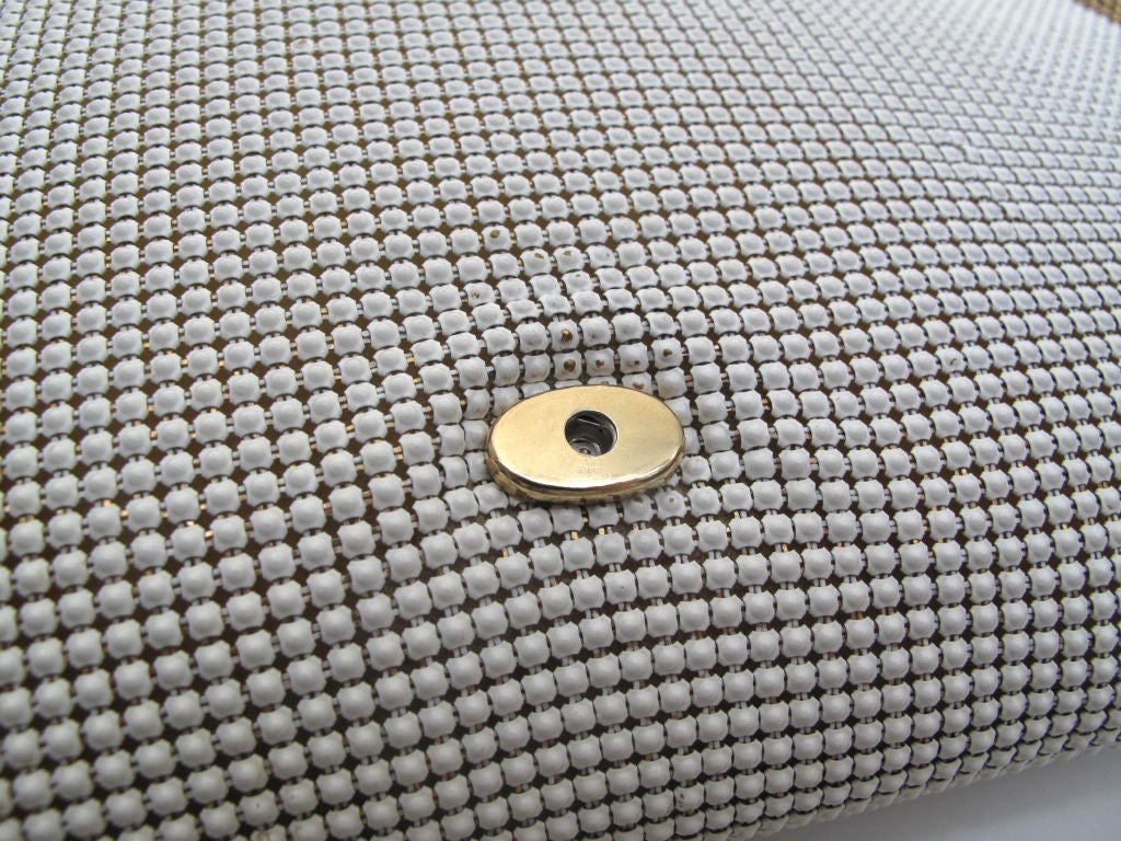 WHITING & DAVIS by LEO NARDUCCI Gold & White Metallic Purse 3