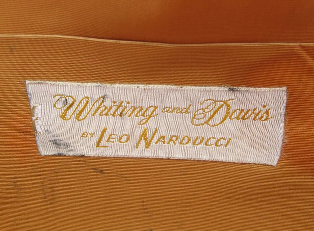 WHITING & DAVIS by LEO NARDUCCI Gold & White Metallic Purse 5