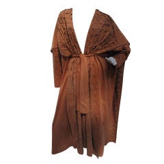 Vintage HISHINUMA YOSHIKI Clay Eyelet Drape Coat