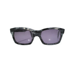 Retro Black & White Wood Grain MAUD FRIZON Sunglasses