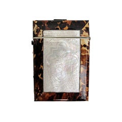 Victorian Tortoise & Mother of Pearl Calling Card Case