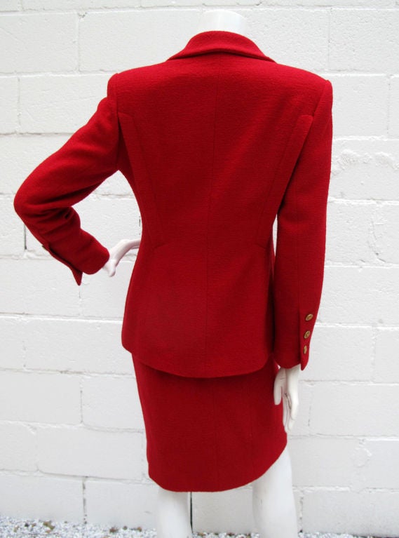 Women's Red CHANEL BOUTIQUE Skirt Suit