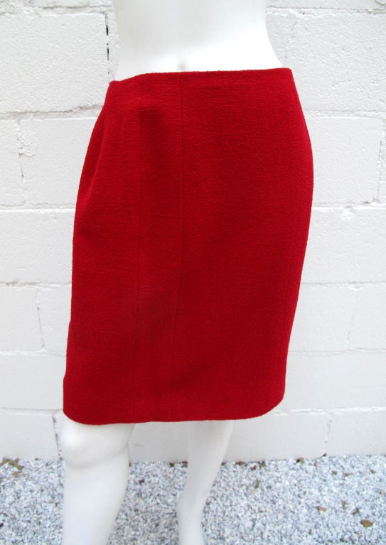 Red CHANEL BOUTIQUE Skirt Suit 4
