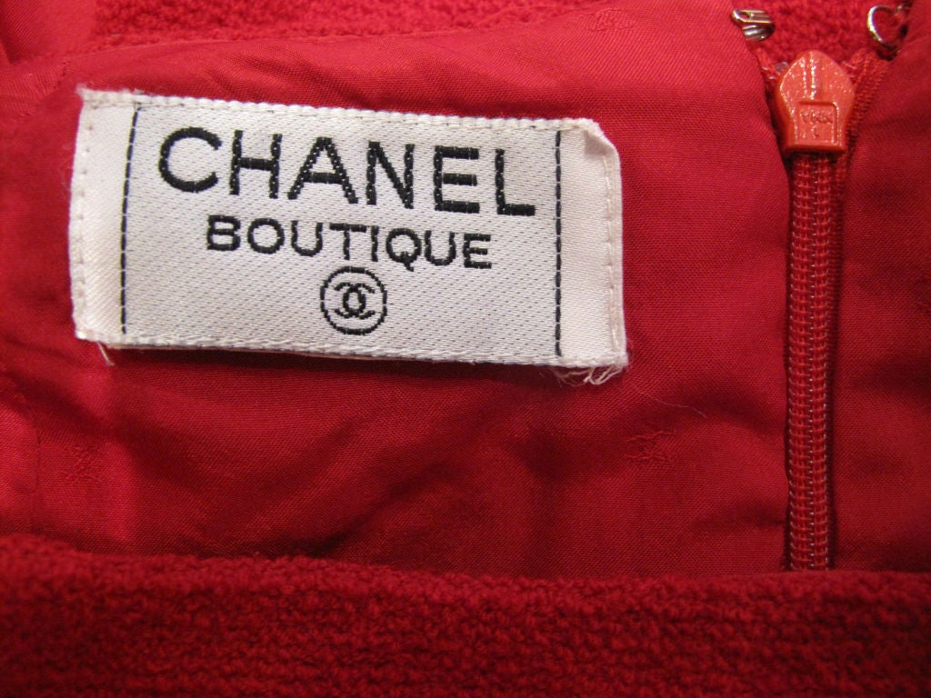 Red CHANEL BOUTIQUE Skirt Suit 5