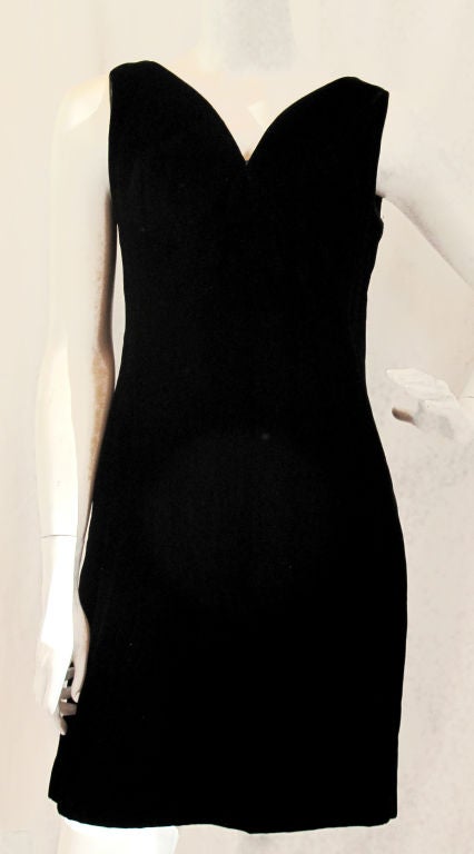 Black 1960s Classic DONALD BROOKS Velvet Dress & Jacket evening set