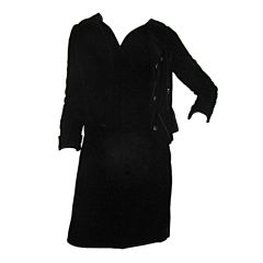 1960s Classic DONALD BROOKS Velvet Dress & Jacket evening set