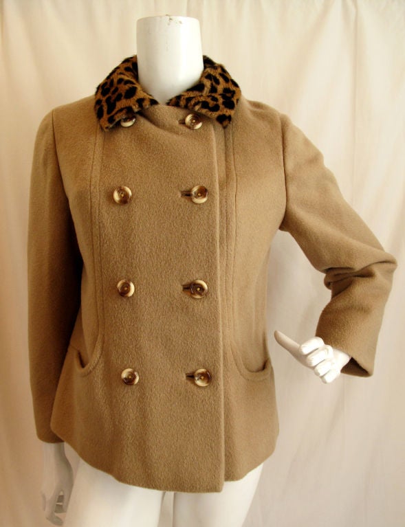 Town & Country Wool & Leopard Coat