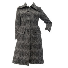 Vintage JAEGER Zig Zag Pattern Coat