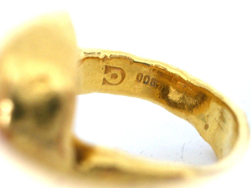 Women's 22k Gold Ring c 1960, Signed