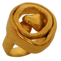 22k Gold Ring c 1960, Signed