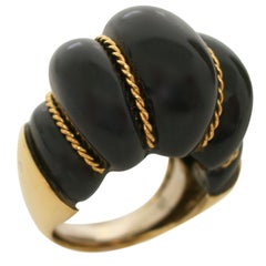 18k Gold and Hardstone Ring, circa 1960