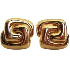 ALDO CIPULLO, 18k Gold Ear Clips. c1970