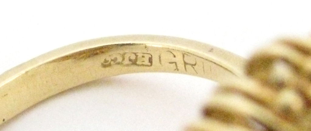 ANDREW GRIMA, 18k Gold and Diamond Ring, circa 1970 2