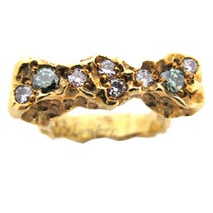 BARBARA ANTON, Colored Diamond Ring, c1970 Unique