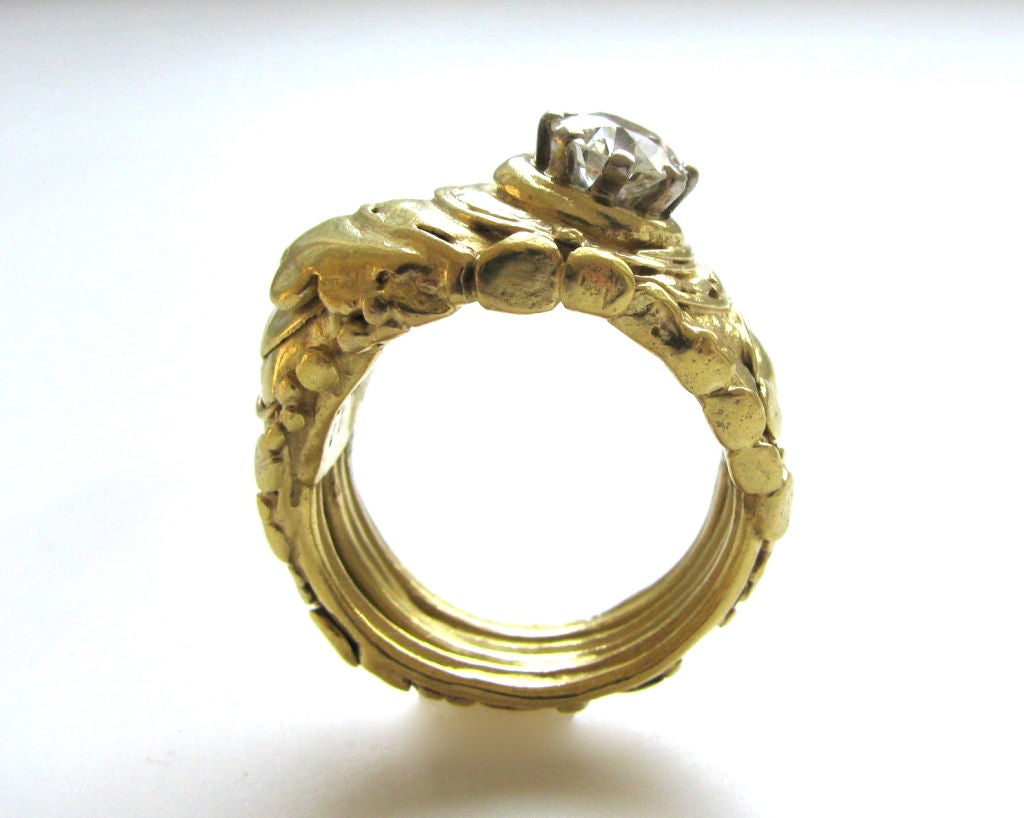 brutalist engagement ring
