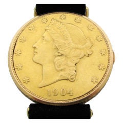 Corum Yellow Gold Coin Wristwatch circa 1990s