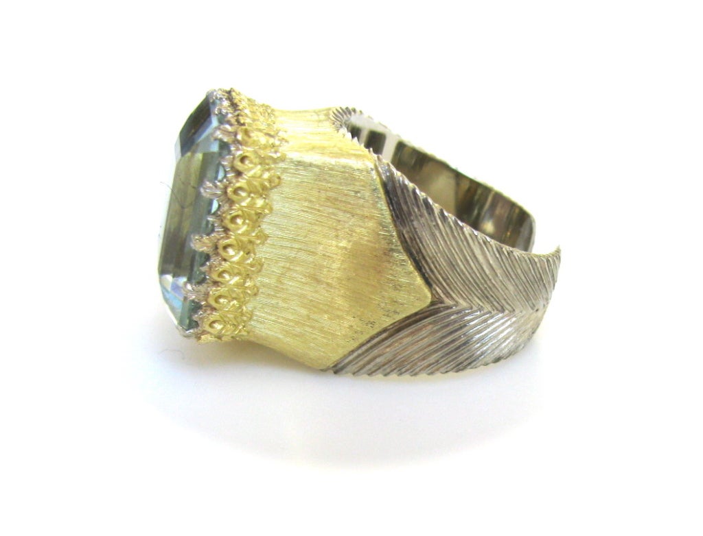 Women's Buccellati Aquamarine Gold Ring