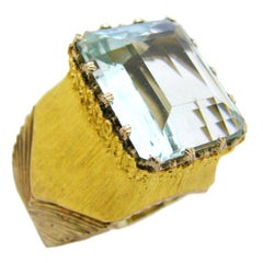 Vintage Buccellati Aquamarine Gold Ring