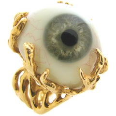 Glass Eye and Gold Ring c1970