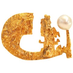 BJORN WECKSTROM for LAPPONIA, Gold and Pearl Brooch,1967 12