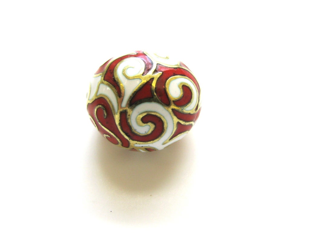ERWIN PEARL A Gold and Enamel Bombe Ring, c 1960