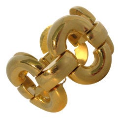 A Substantial Gold Link Bracelet, c1960