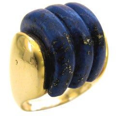A Gold and Lapis Ring,  c1970