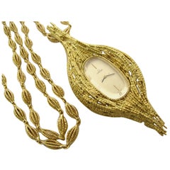 ANDREW GRIMA for OMEGA Yellow Gold Pendant Watch circa 1970