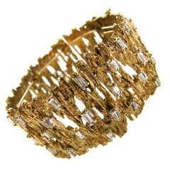 ED WIENER, A Gold and Diamond Bracelet, c 1970
