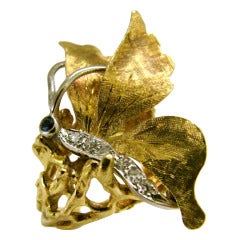 Cartier, A Gold and Diamond Butterfly Ring